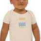 Organic First Mate Munchkin  Embroidery Baby Bodysuit Organic Natural/White