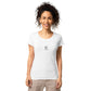 Women’s Basic Organic Shell T-Shirt White/Creamy Pink