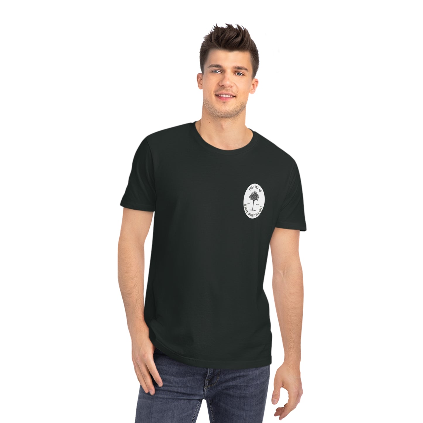 Organic Coconuts  T-Shirt Black/Jade Tide/Navy