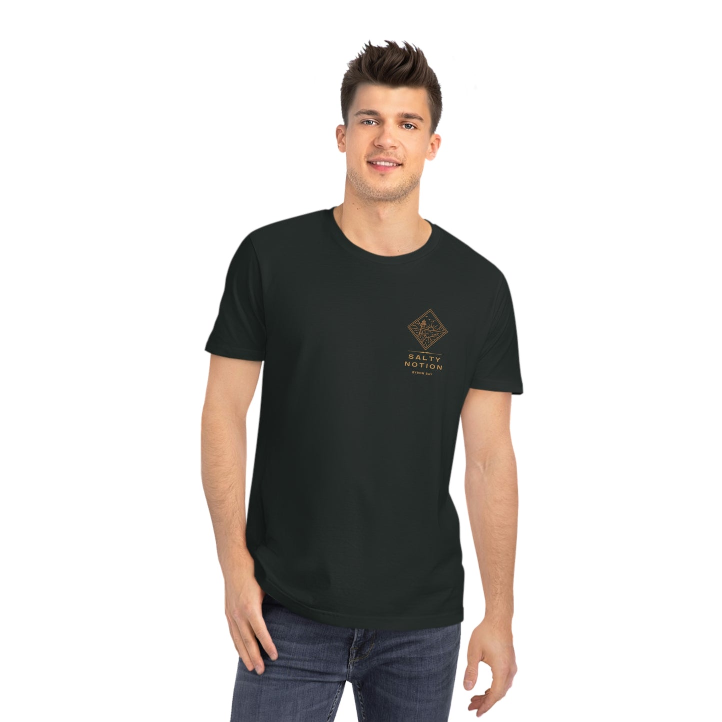 Byron Bay Organic T-Shirt Black/Navy/Jade Tide