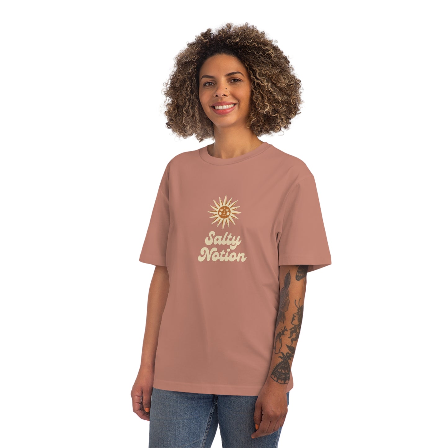 Organic Sunny Fuser T-shirt Rose Clay/French Navy
