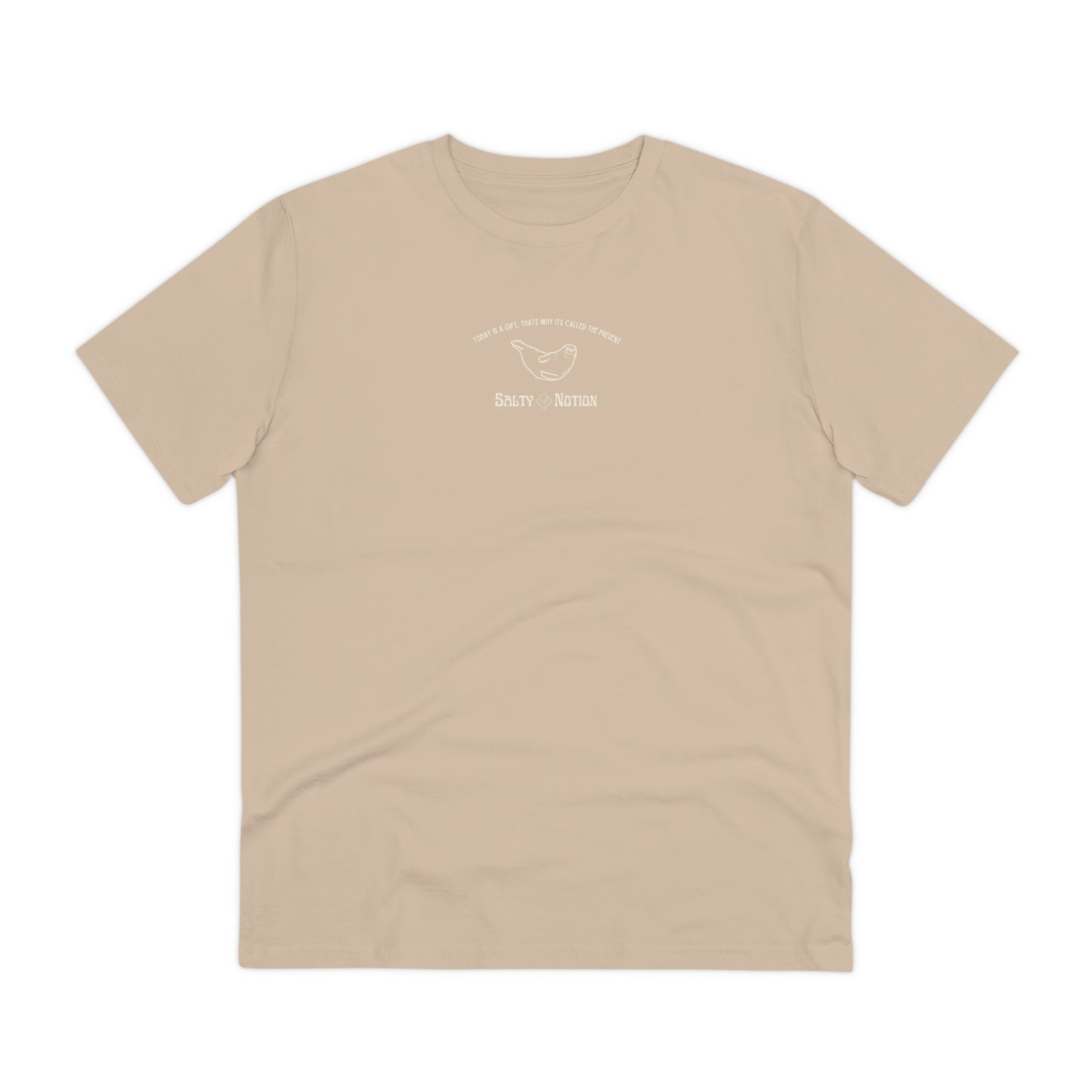 Organic THE PRESENT T-shirt  Desert Dust/Black - Unisex